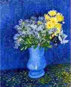 Vincent Van Gogh Vase with Lilacs, Daisies Anemones France oil painting art
